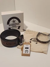 NEW Rarestar Goods Leather Western Belt RioGrande Cowboy Belt Strap Size 32 WS8