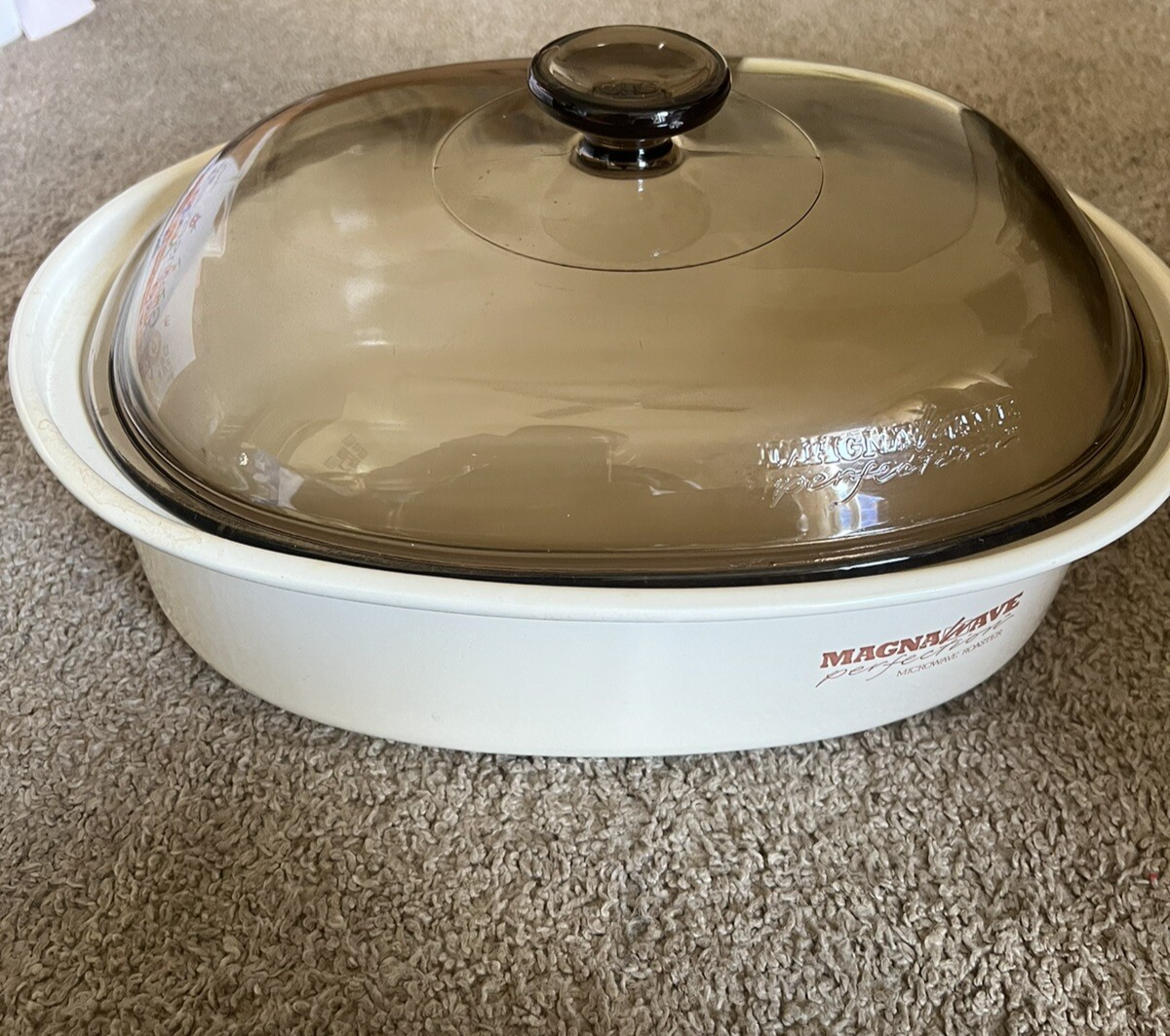 Vintage 1980's Magnawave Perfection Microwave Roaster 14.5 X 11