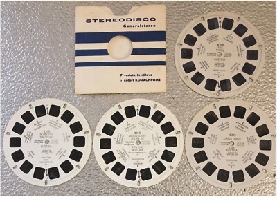 TYROL,SALZBURG,GROSSGLOCKNER ZELL AM SEE,CORPUS CHRIS,RARE VIEWMASTER REELS X 4.