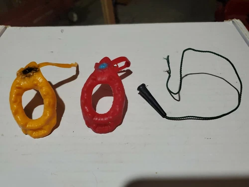 Vtg 1981 Mattel MOTU BEASTMAN YELLOW & RED ARMOR and Whip HE-MAN Original