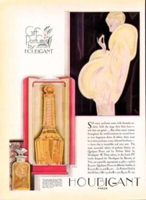 1927 HOUBIGANT PARIS PERFUME COLOGNE FRAGRANCE VOGUE BEAUTY ART DECO AD 7103