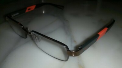 Nike 5573 218 Walnut Total Orange Authentic Eyeglasses 48-16-130 NEW NIKE 5573 218 BROWN ORANGE KIDS AUTHENTIC RX EYEGLASSES  main image 4