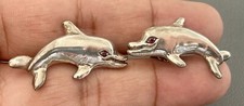 Gorgeous Designer Sterling Silver Dolphin Earrings S258