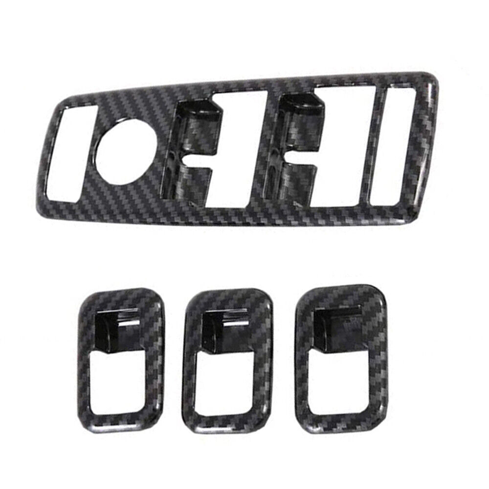Window Lift Switch Protect Cover Trim Carbon Fiber For Tesla Model X S 2015-2021