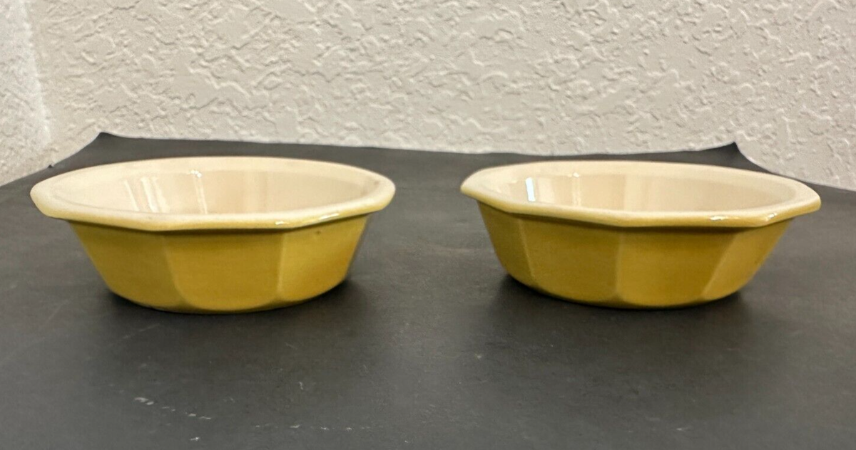 Emile Henry Pie Tart Dish Yellow Enamel Ceramic