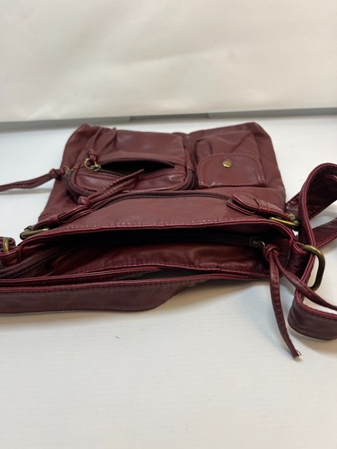 Scarleton Crossbody Bag Purse Handbag Burgundy Deep Red Faux Leather H133 - Picture 12 of 20