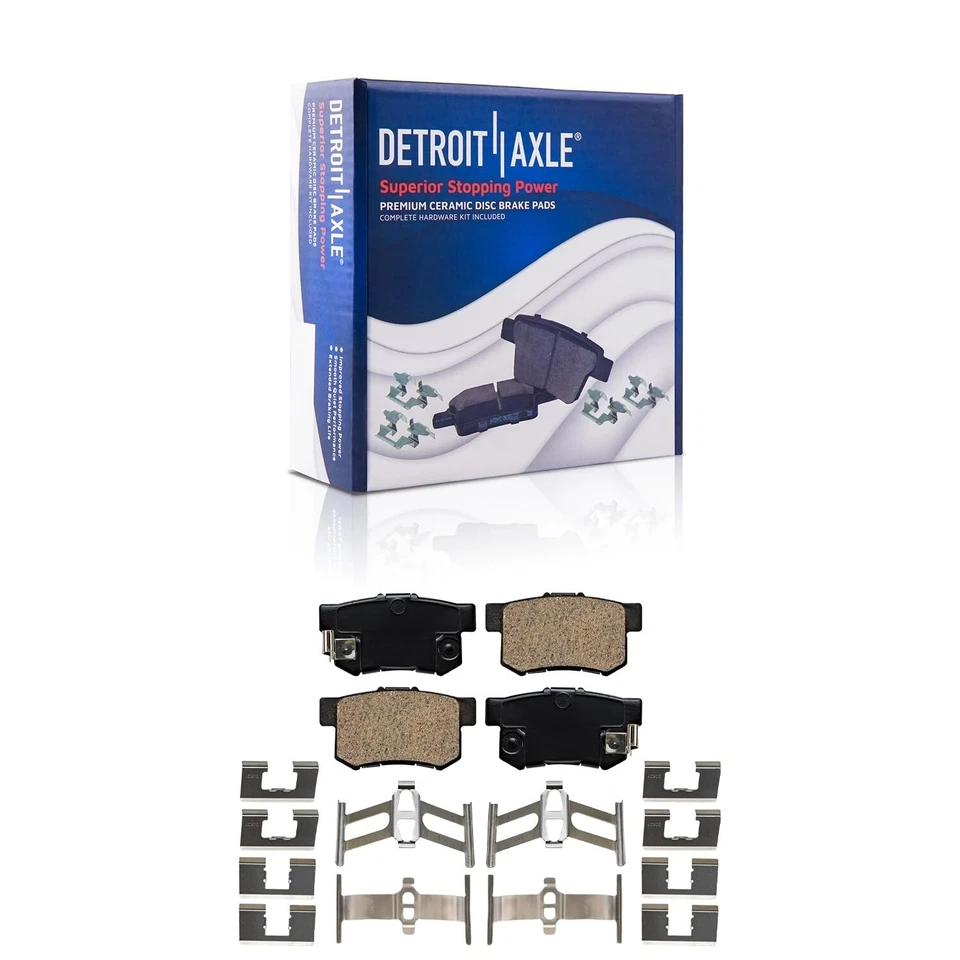 Front & Rear Ceramic Brake Pads w/Hardware for Acura RSX Type S Honda Civic Si - Image 4 of 4