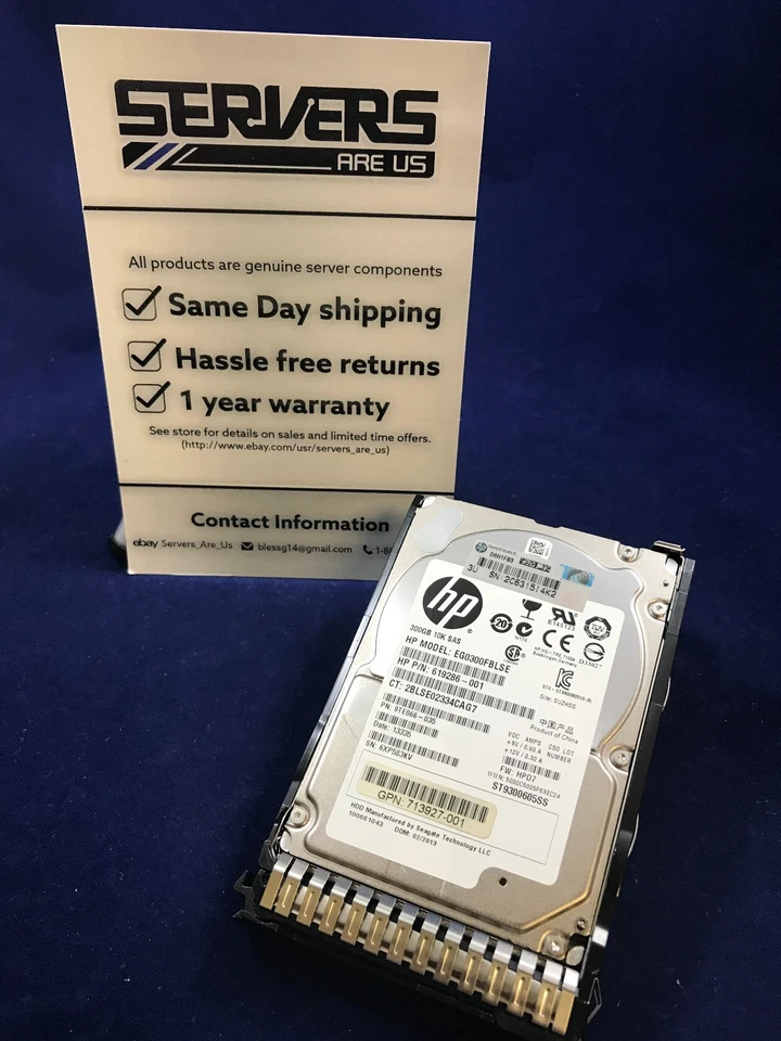 HP 300GB 2.5" Hard Drive 713825-B21 10K 6GB SAS DP Enterprise - Image 2 of 4