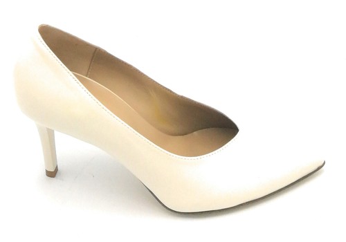 Escarpins François Pinet En Cuir Ivoire - Taille 38 - Doublure Et Semelle Cuir - Occasion Bon état - Talon 5 Cm