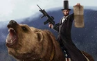 Decoration Home Lincoln on the brown bear art oil painting Printed on Canvas