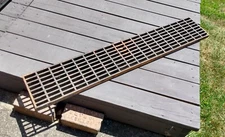 Antique Wooden Floor Register Grate Cold Air Return Original Very Dark Finish