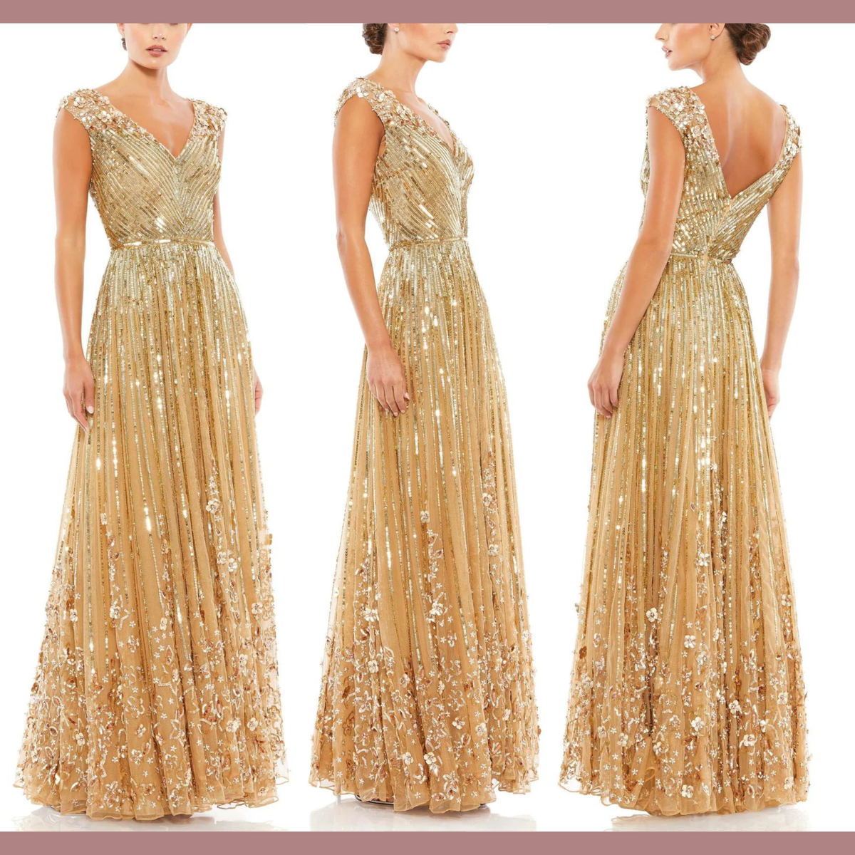 【MAC DUGGAL】ロング ワンピース プリーツ Aライン ゴールド s-l1200.png