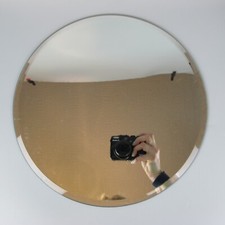 Mirror. Tray Stand for decanters, candles, beverage bottles. Bevelled. Round 12"
