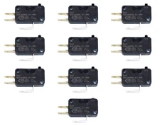 10 Pack Cherry/ZF 75g .187" D44X Microswitch For Arcade Joysticks & Push Buttons