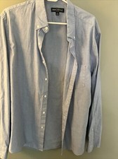 J Crew Mercantile Men Light BlueDress Shirt Size Large