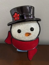 Bath & Body Works SNOWMAN Wallflower Diffuser Plug Nightlight Winter Top Hat