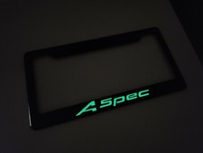 Glowing Acura A-spec 100 Black Carbon Fiber License Plate Frame Premium