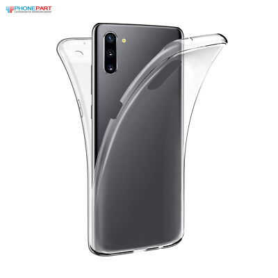 Fullcover Silikon Schutz Hülle Case für Samsung Note 10 Cover 360° Rundumschutz