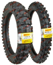 Pirelli 80/100-21 110/90-19 Tire Set Dirt Bike MX32 Scorpion Stadium Front Rear