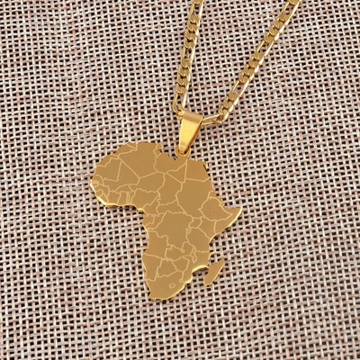 Africa Map Necklace with Madagascar