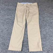 Polo Ralph Lauren Pants Mens 36x32 Beige Chino Slim Stretch Slim Fit Flat Front