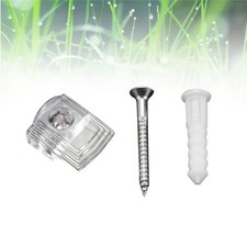 24 Pcs Mirror Hanging Kit Clear Plastic Holder Clips Screw Anchor Mount for Wall