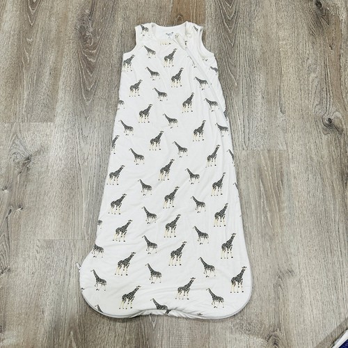Kyte Baby Giraffe Print Bamboo Sleep Bag 1.0 TOG Medium White Wearable Blanket