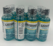 Listerine Cool Mint Antiseptic Mouthwash, Travel Size 3.2 Oz - Pack of 12 