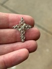 Vintage 12k BLACK HILLS Gold C. Co Sterling Silver Cross Charm Pendant — photo 2