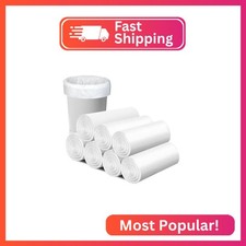 112 Count-4 Gallon Trash Bag, White Trash Bags, Bathroom Trash Bags Small Garbag