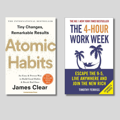 Atomic Habits & The 4-Hour Work Week New Book Paperback in English Free Shipping
