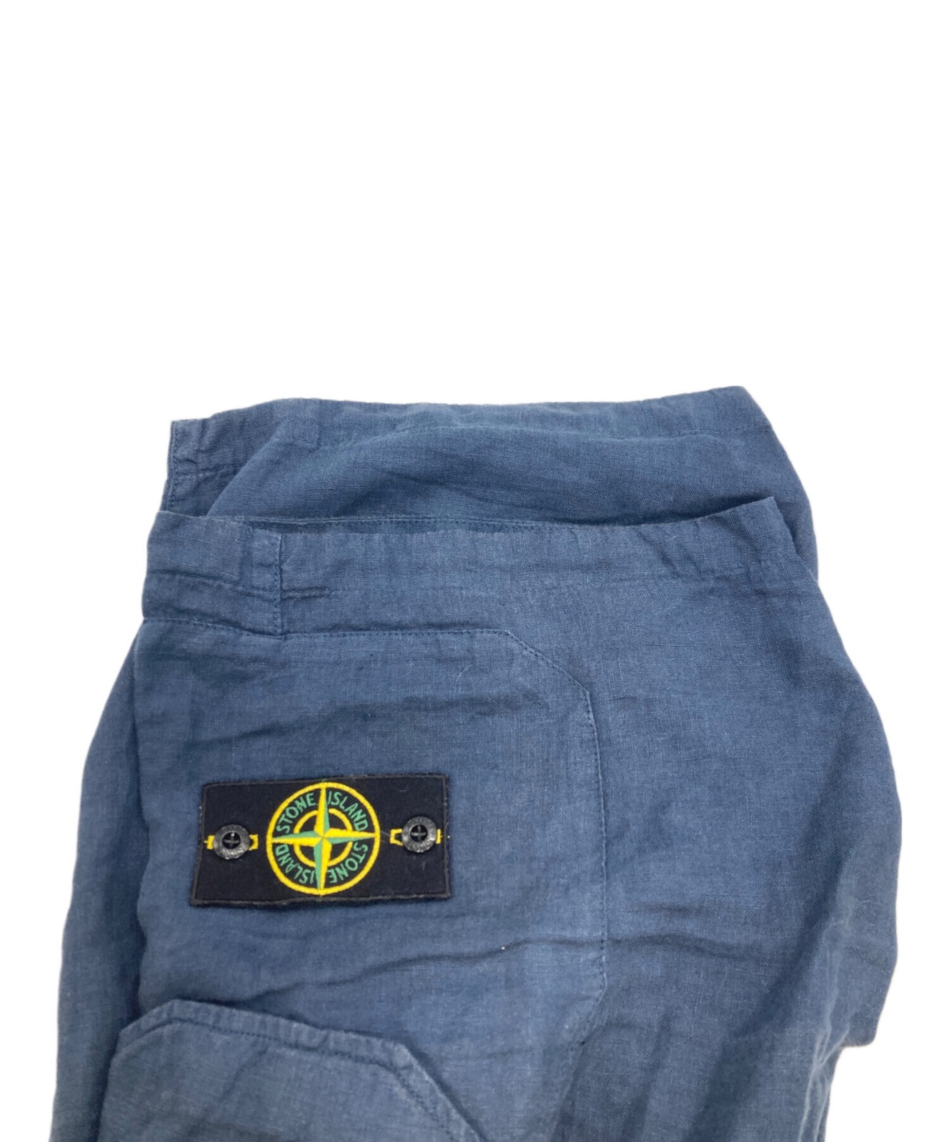 STONE ISLAND Bermuda Linen Cargo Shorts/ Navy/ Size: M thumbnail 3
