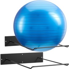 Threan 2 Pack Metal Medicine Ball Rack Wall Mounted 16.6'' Large Yoga Storage...
