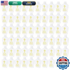 BROWNKNOT 60 Pcs Holy Water Bottles Bulk 2oz Plastic Holy Water Empty