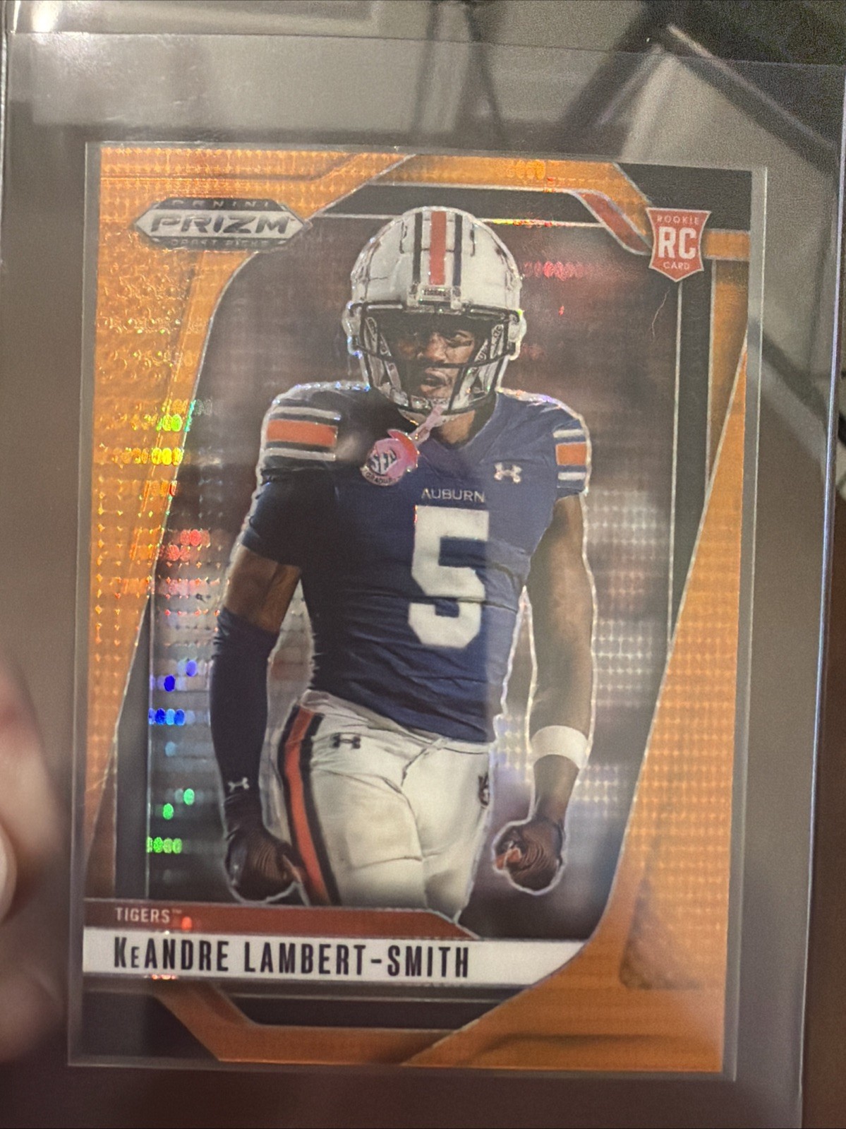 2025 Panini Prizm Draft Picks KeAndre Lambert-Smith #12 Orange Pulsar 75/75
