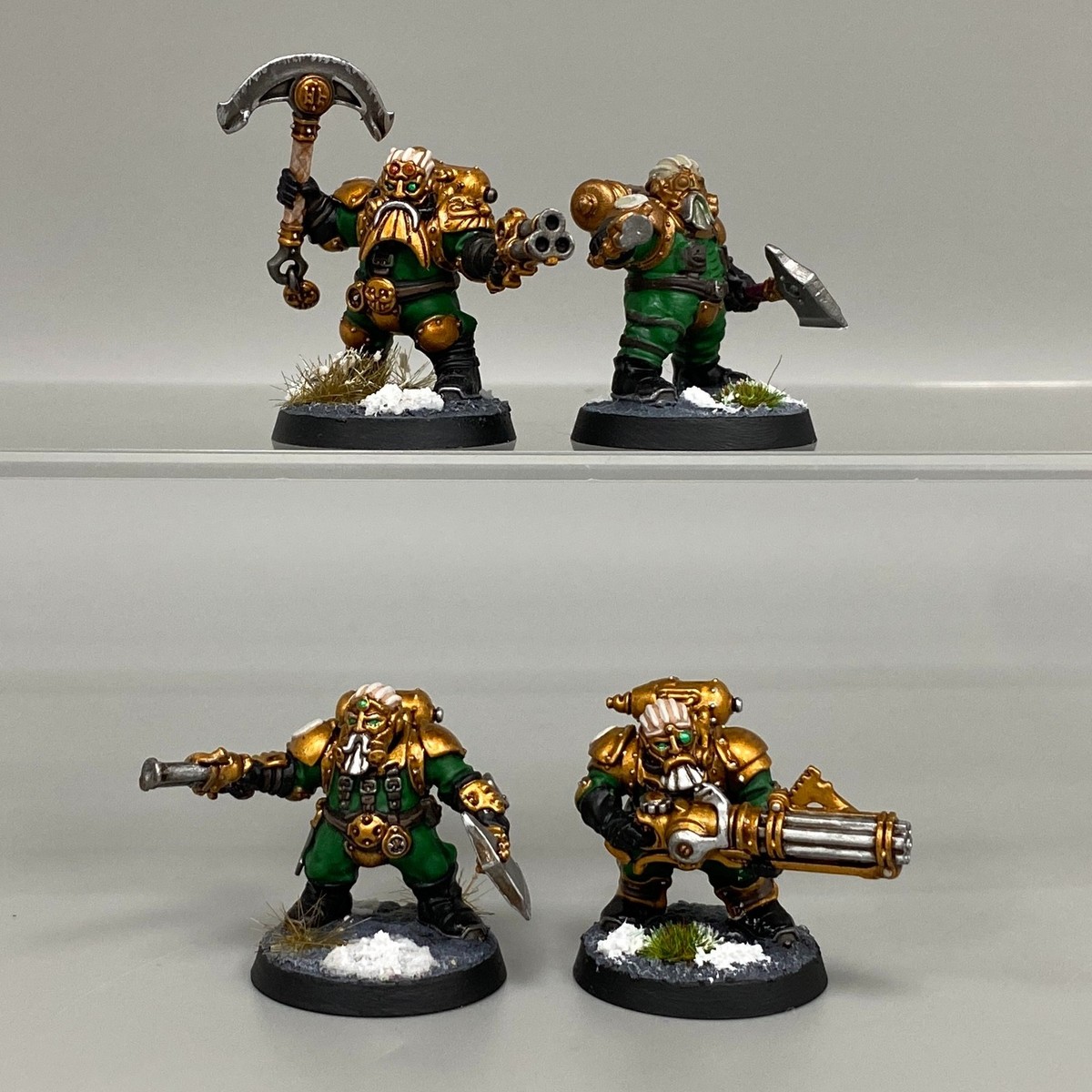 4 ARKANAUT COMPANY PAINTED WARHAMMER AGE OF SIGMAR AOS KHARADRON