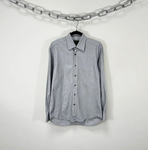 Etro, Vintage Etro Men’s Gray Long Sleeve Button Up Dress Shirt Italian Premium M/39
