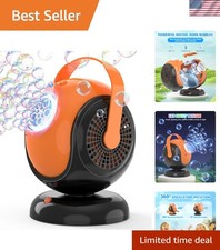Portable Bubble Blower for Toddlers - Adjustable Angle LED Light for Fun