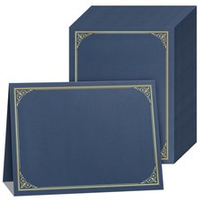 Certificate Holders 60 Pack, Diploma Covers with Gold Foil Border, 8.5x11