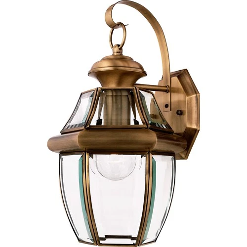 Newbury - 1 Light Medium Wall Lantern - 14 Inches high-Pewter Finish Outdoor - Picture 3 of 12