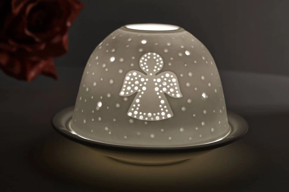 Dome Light Nr. 32804 Engel - Teelicht Windlicht Dekolicht Porzellan, Angel - Bild 1 von 4