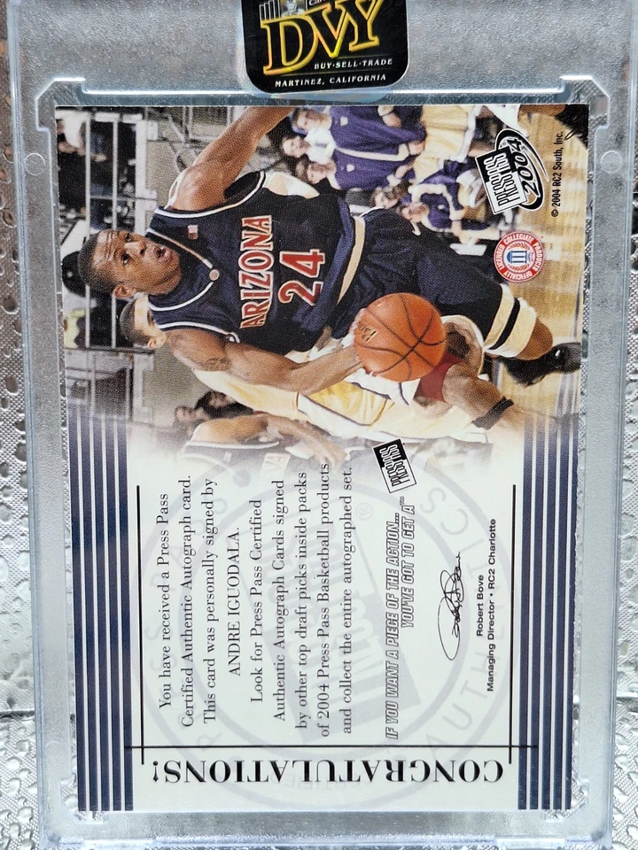 2004 Press Pass Autographs Andre Iguodala 34/50 Rookie Card ARIZONA - Image 2 of 4