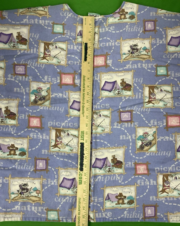 Large Nature and Outdoors Activity w/ Animals Scrub Shirt Simply Basic - Image 4 of 4