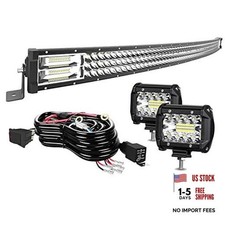 LED Light Bar 40/42 Inch 576W Curved Triple Row Flood Spot Combo 40/42 Inch