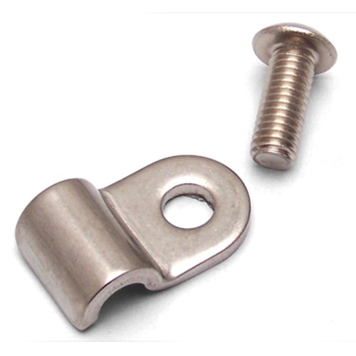 3 16 Double Brake Line Clamps - 6 Pack Stainless