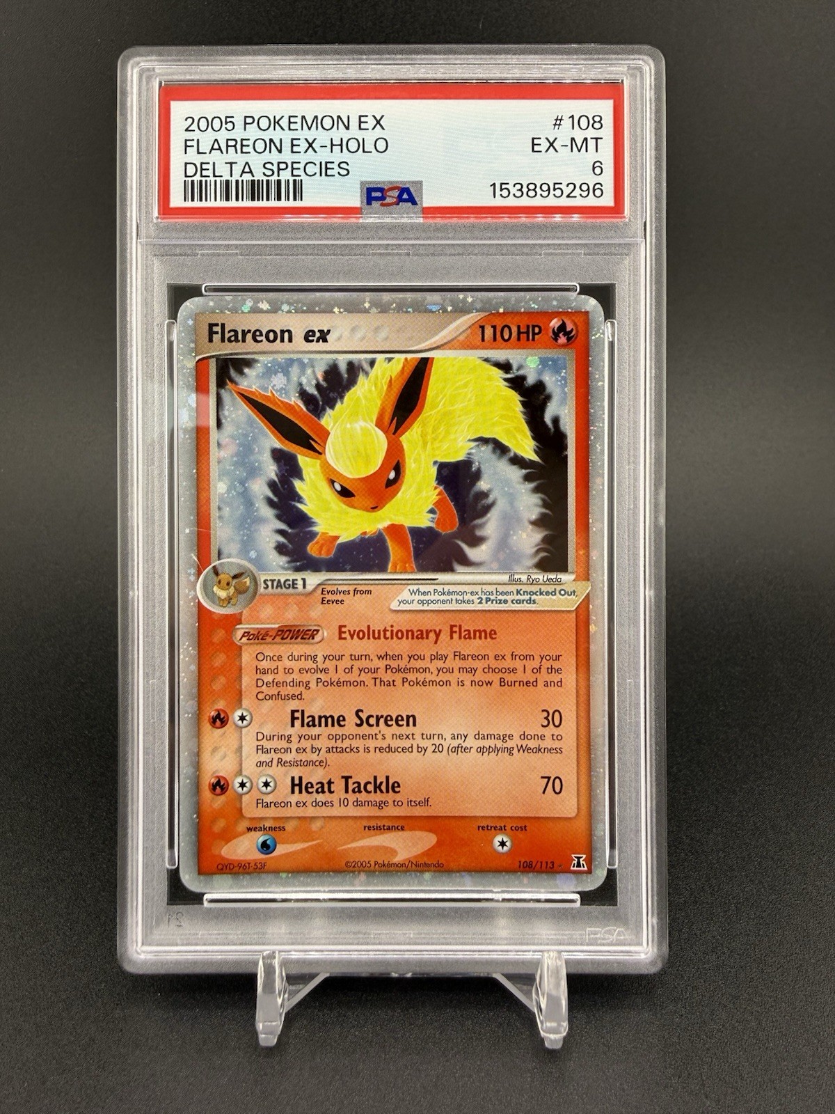 FLAREON ex 108/113 | EX Delta Species Holo Pokemon Card PSA 6
