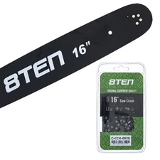 8TEN 16" Chainsaw Guide Bar & Chain .050 13/40 66DL for Husqvarna 336 574284901