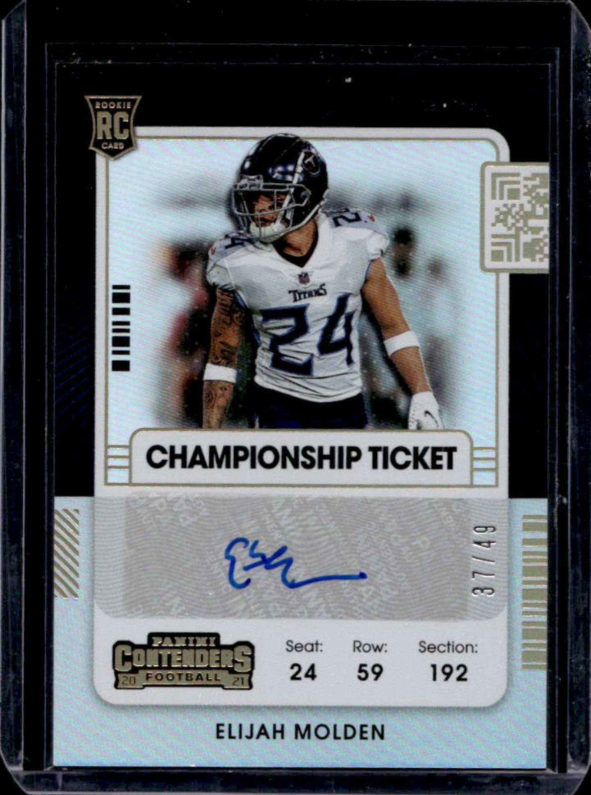 Elijah Molden Panini Contenders #194 Autograph-Championship