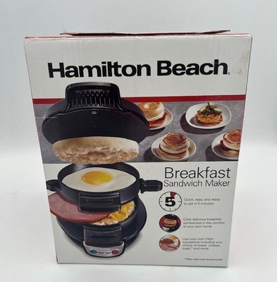 Hamilton Beach Breakfast Sandwich Maker, NWOT, Opened Box, Excellent Condition.