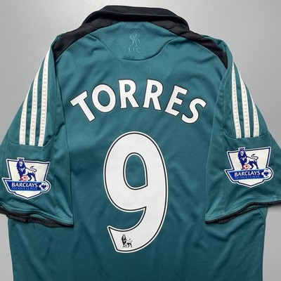 08-09★Liverpool★adidas★サッカーユニフォーム★Torres Liverpool FC 2007-08 Home Men's XL Long Sleeve Soccer Jersey